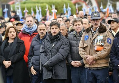 Kicillof y Quintela juntos en el Día de los veteranos de Malvinas